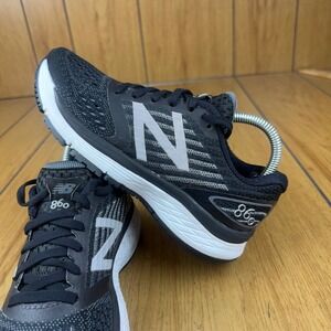 New Balance 860 V9 Women's Running Shoes Sneakers Black White Cushioned Size 5